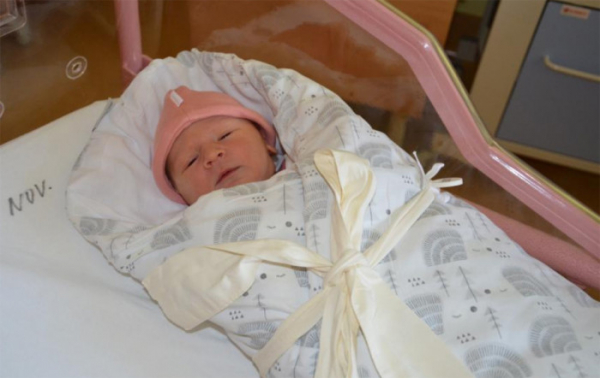 První miminko roku 2023 z jablonecké nemocnice se jmenuje Melanie